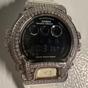 Custom Iced Out Casio G-Shock DW6900NB-7 "Eminem"
